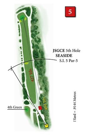 Hole 5, Seaside — course diagram