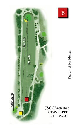 Hole 6, Gravel Pit — course diagram